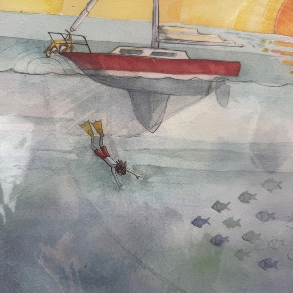 Adam Trest Adventure Sailing Print 11x17 Laurel Mercantile Co NWT - Picture 3 of 5